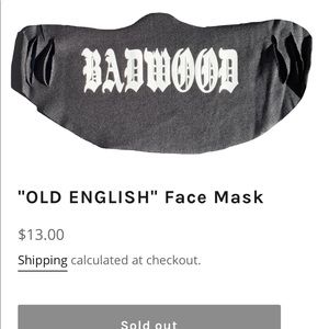 OE Badwood face mask